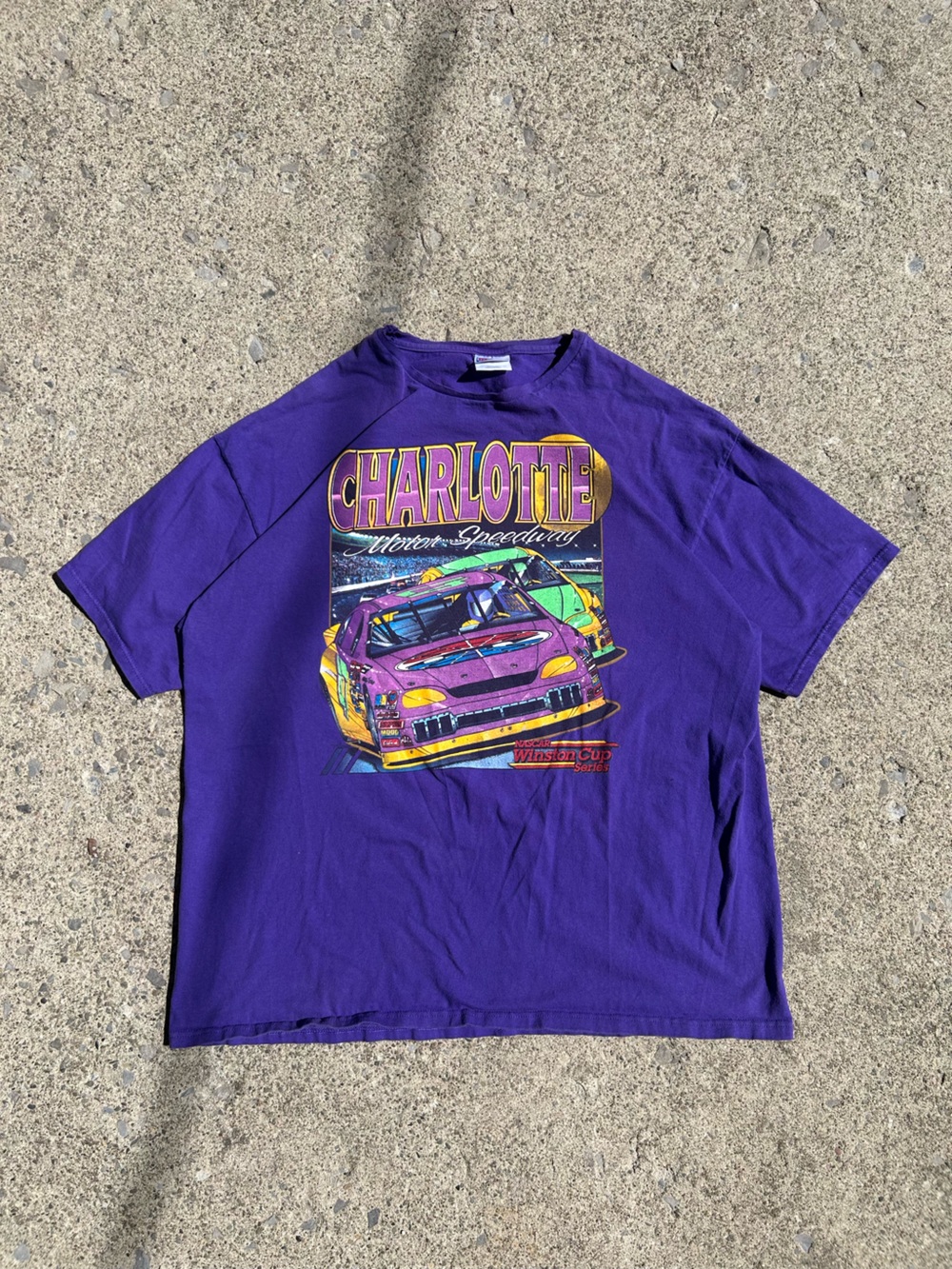 Vintage 90’s Charlotte Motors Purple Graphic Tee